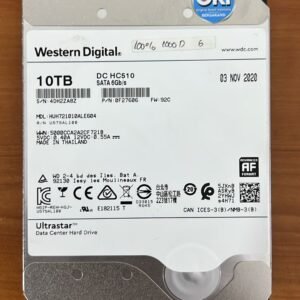 WD Ultrastar 10TB SAS 12Gb/s DC HC510 Server Hard Drive - Second Health 100%
